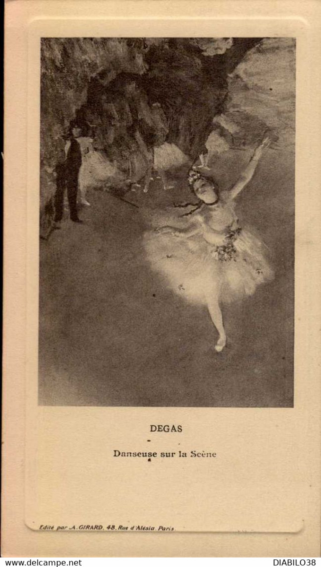 MENU VIERGE _ DEGAS : DANSEUSE SUR LA SCENE - Menus