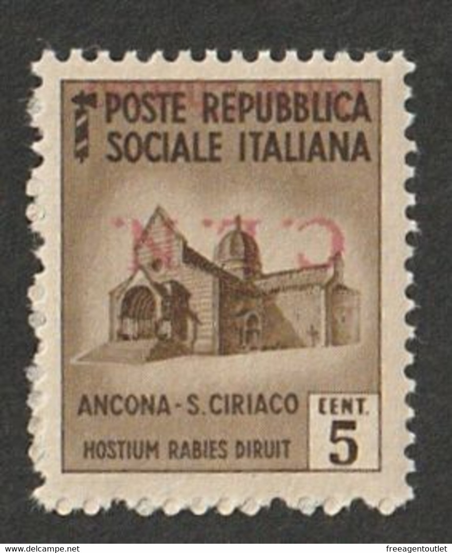 Italy - Ponte Chiasso 1941 - 5 Cent. - WW2 Occupation - Inverted Variety - Signed A. Diena - Other & Unclassified