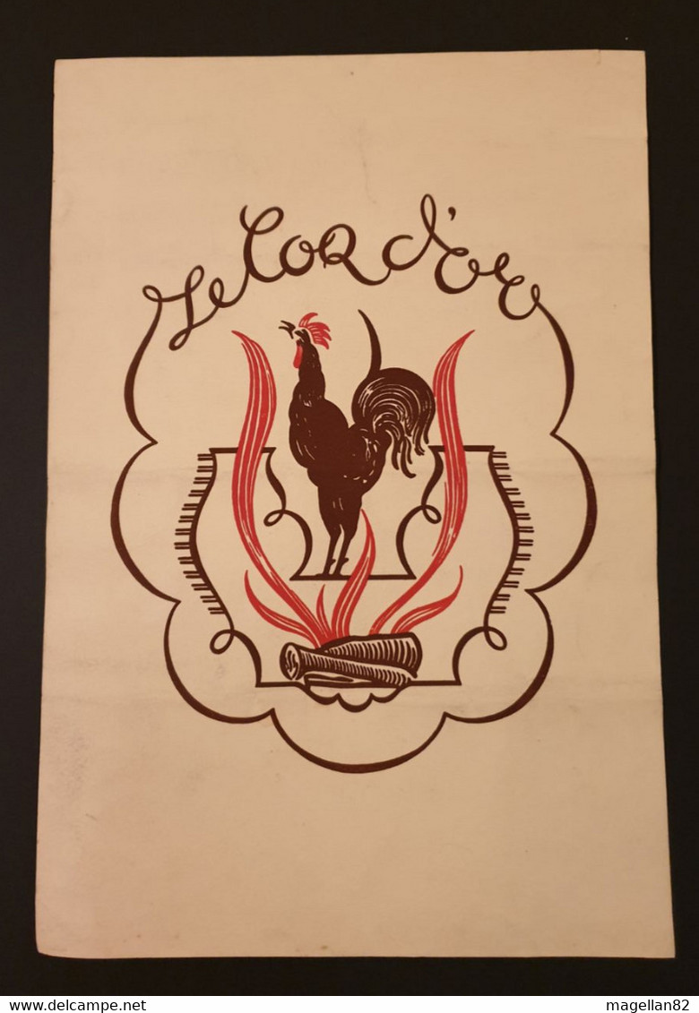 Ancien MENU. LE COQ D’OR. G. Henri SARTORI. Stratton Street Piccadilly. W.1. Londres . CA 1954 - Menus