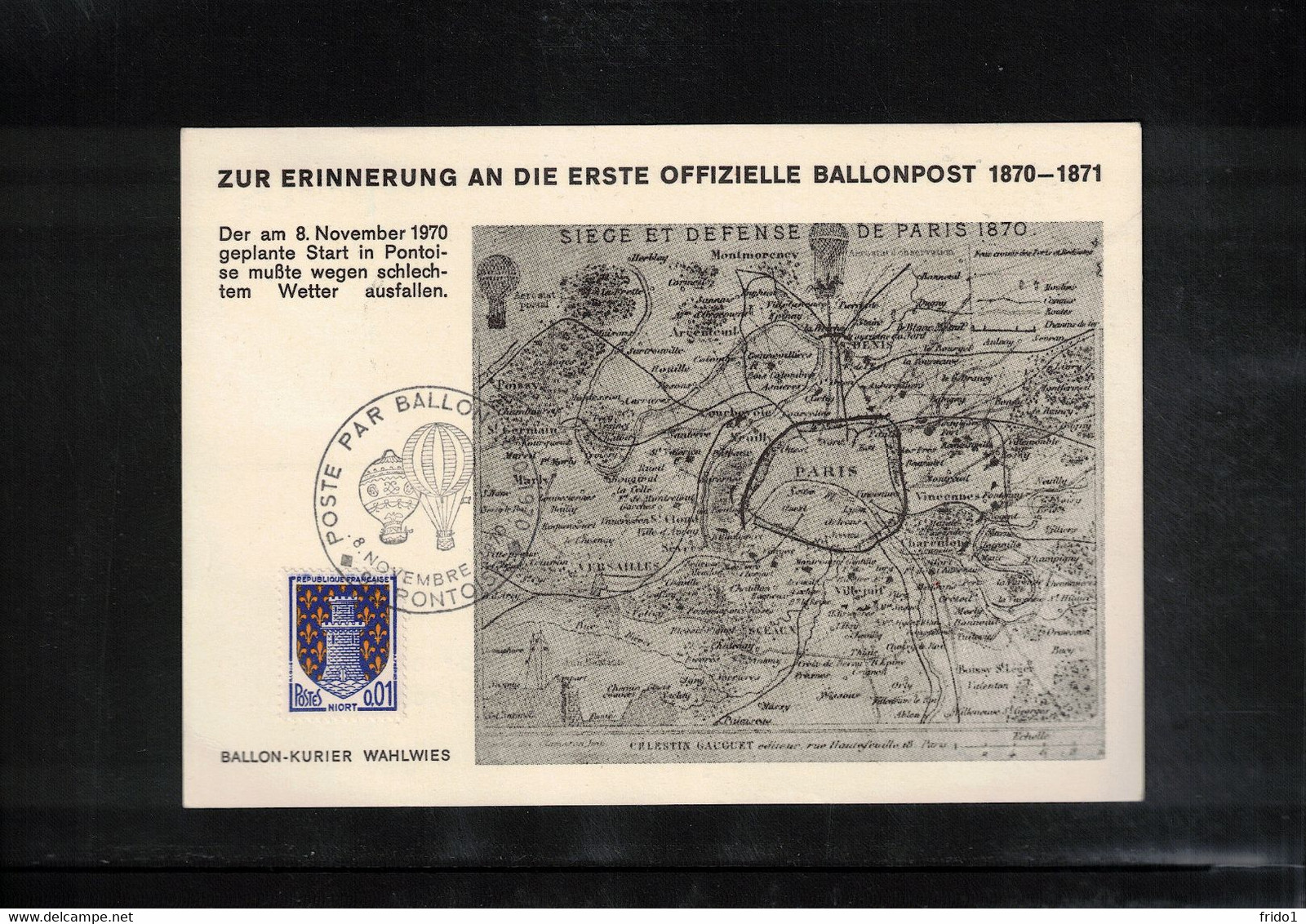 Luxembourg 1971 International Olympic Committee Session Balloon D-ERGEE Balloonpost Interesting Postcard - Storia Postale