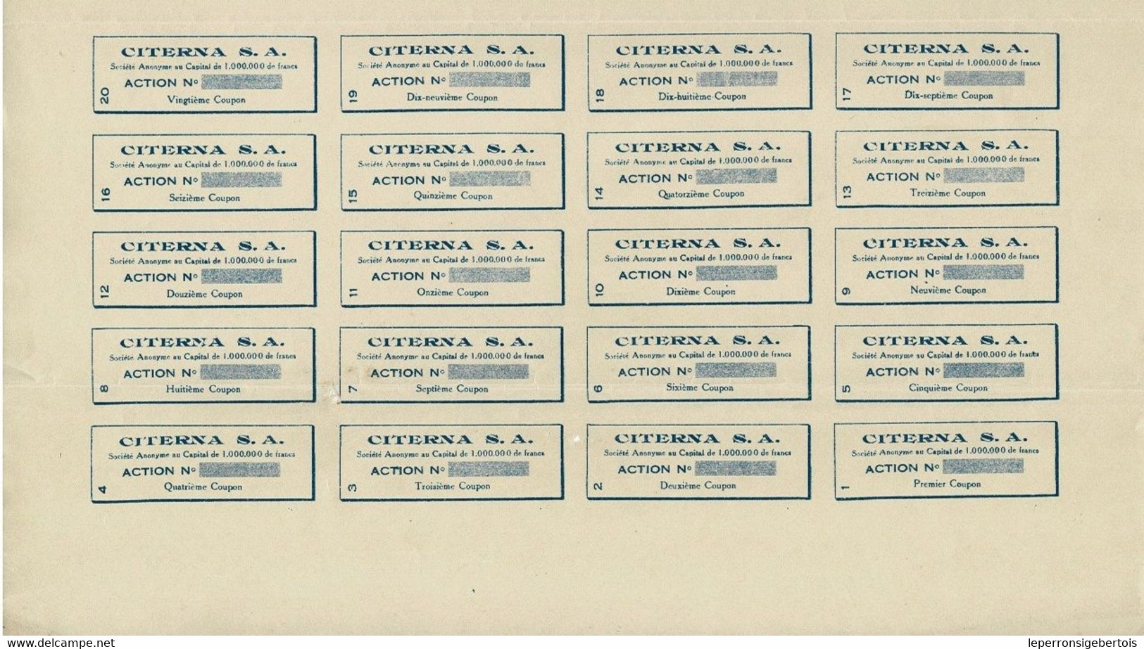 Titre De 1932 - Citerna S. A. - Blanco - Petrolio