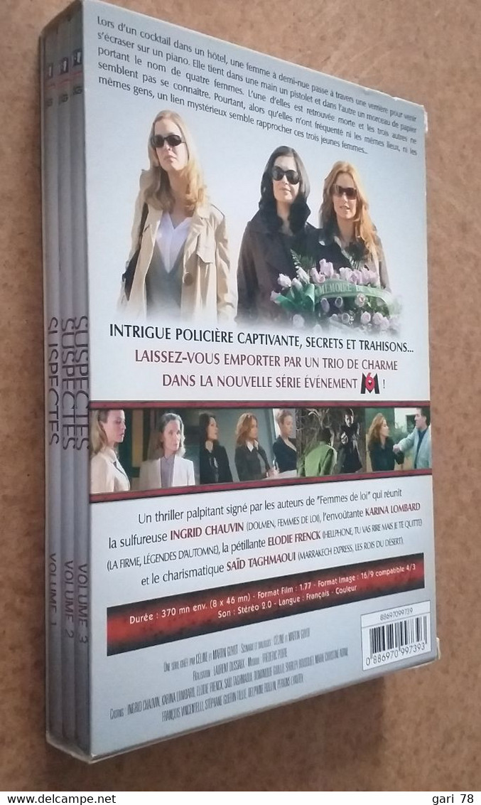 Coffret De  3 DVD : SUSPECTES, Chaque Femme A Un Secret Avec Ingrid Chauvin, Karina Lombard Et Elodie Frenck - TV-Reeksen En Programma's