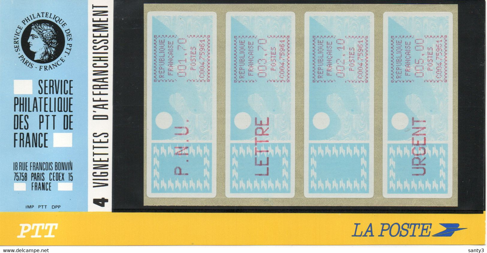 Frankrijk Frankeervignetten 88-91 In Originele Verpakking, Postfris (MNH) - 1988 Type « Comète »