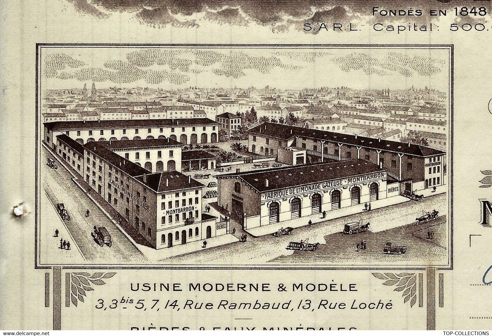 1949 ENTETE LITHOGRAPHIEE C.MONTBARBON Fabrique De Limonade à Macon Saone Et Loire  Pour Demenge Macon B.E.V.SCANS - 1900 – 1949