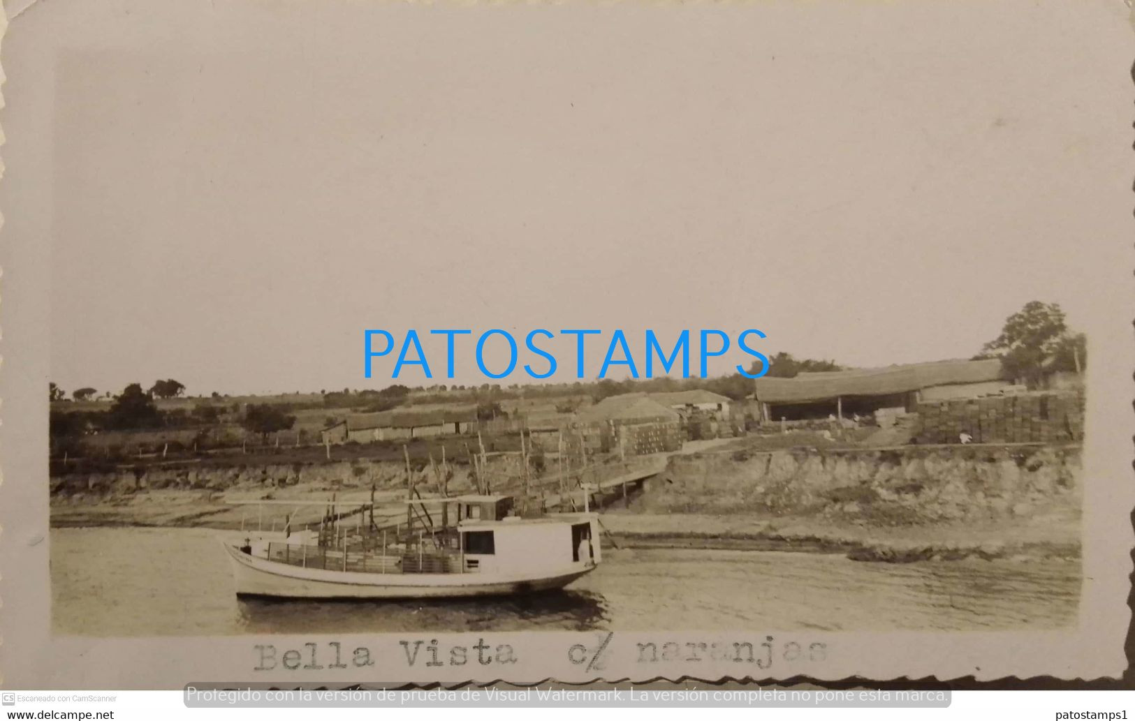 198072 PARAGUAY BELLA VISTA C/ NARANJAS VISTA PARCIAL & BOAT 11.5 X 7.5 CM PHOTO NO POSTAL POSTCARD - Paraguay