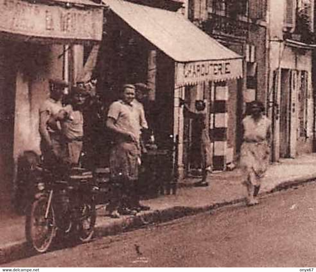 MANSLE-16-Charente-Grand Rue- Commerce Charcuterie-Moto-Cliché Allaire - Mansle