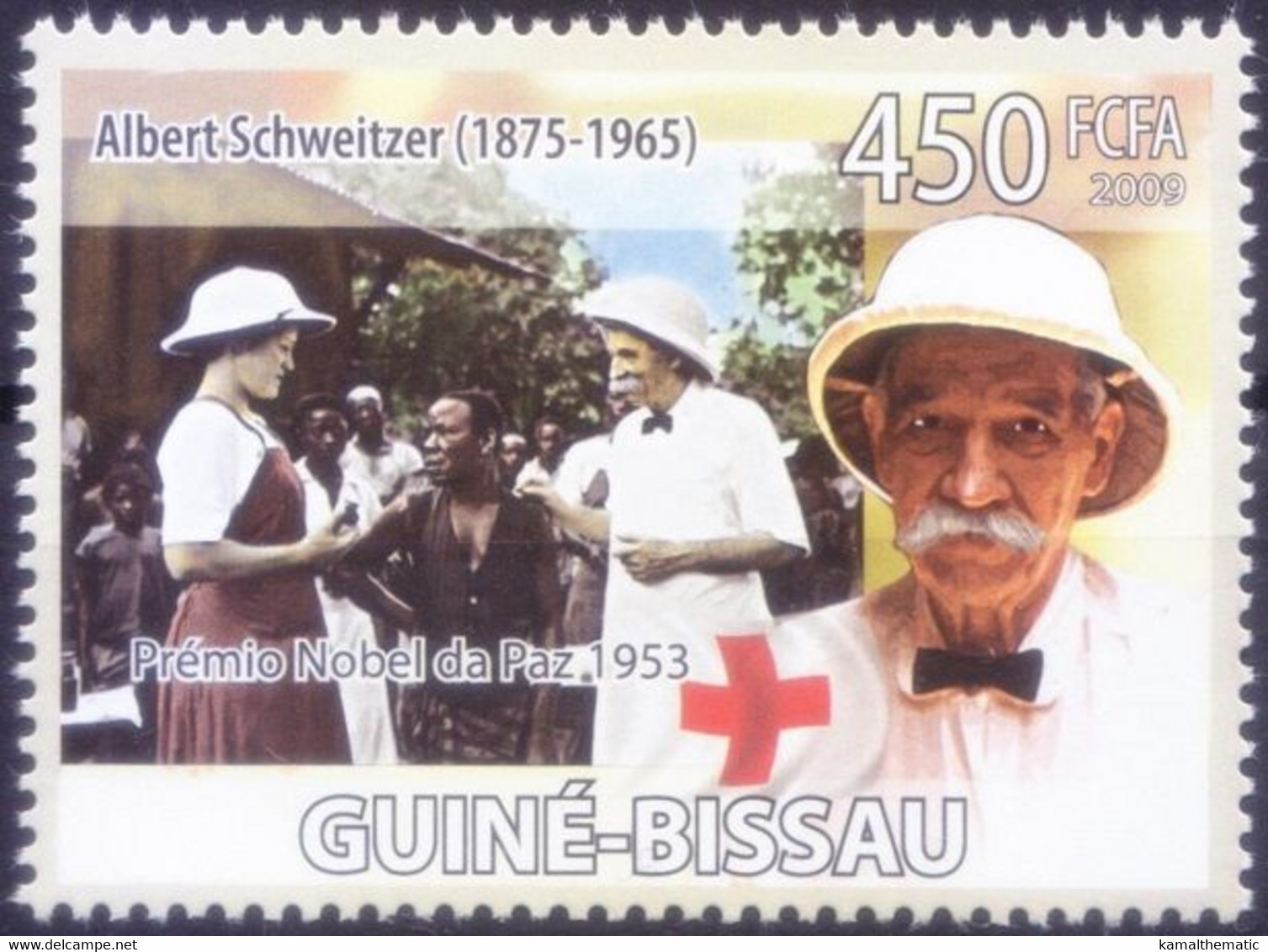 Guinea Bissau 2009 MNH, Red Cross, Albert Schweitzer, Nobel Peace - Albert Schweitzer