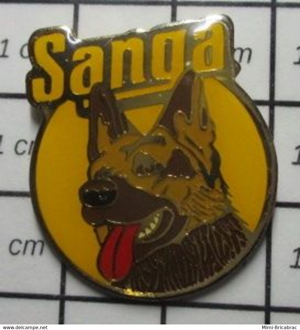 1215A Pin's Pins : BEAU ET RARE / ANIMAUX / CHIEN-LOUP BERGER ALLEMAND SANGA - Animaux