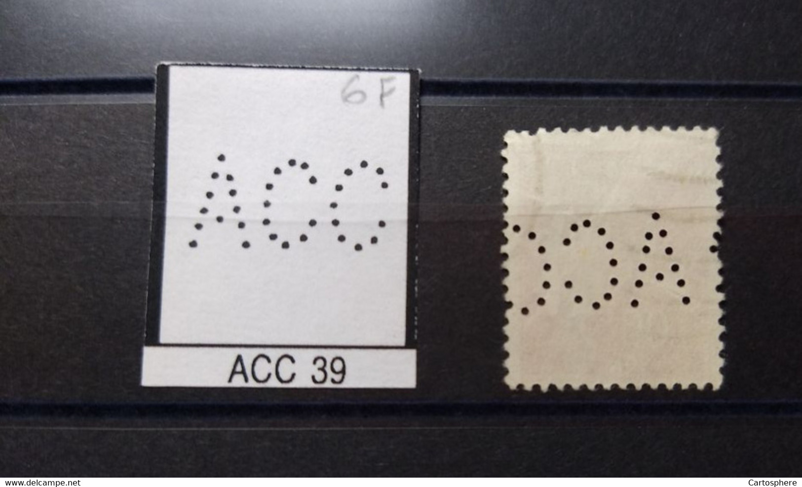 FRANCE TIMBRE  ACC 39 INDICE 6  SUR PAIX PERFORE PERFORES PERFIN PERFINS PERFO PERFORATION PERFORIERT LOCHUNG - Oblitérés