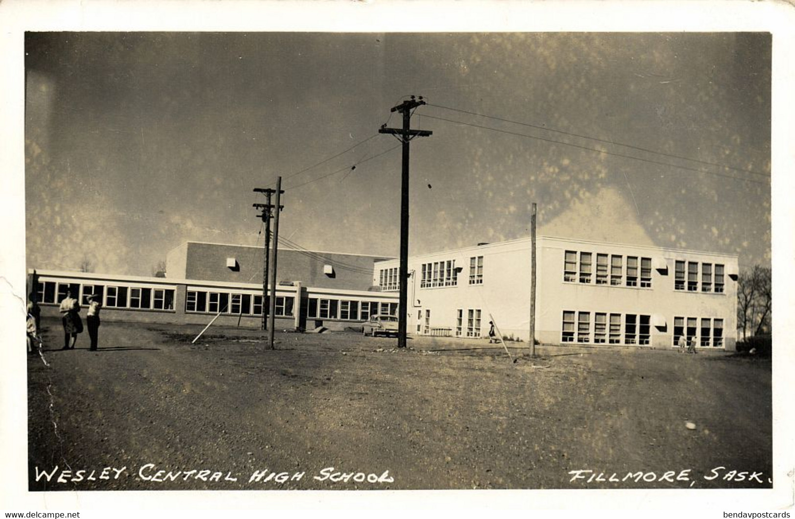 Canada, FILLMORE, Saskatchewan, Wesley Central High School (1940s) RPPC Postcard - Autres & Non Classés