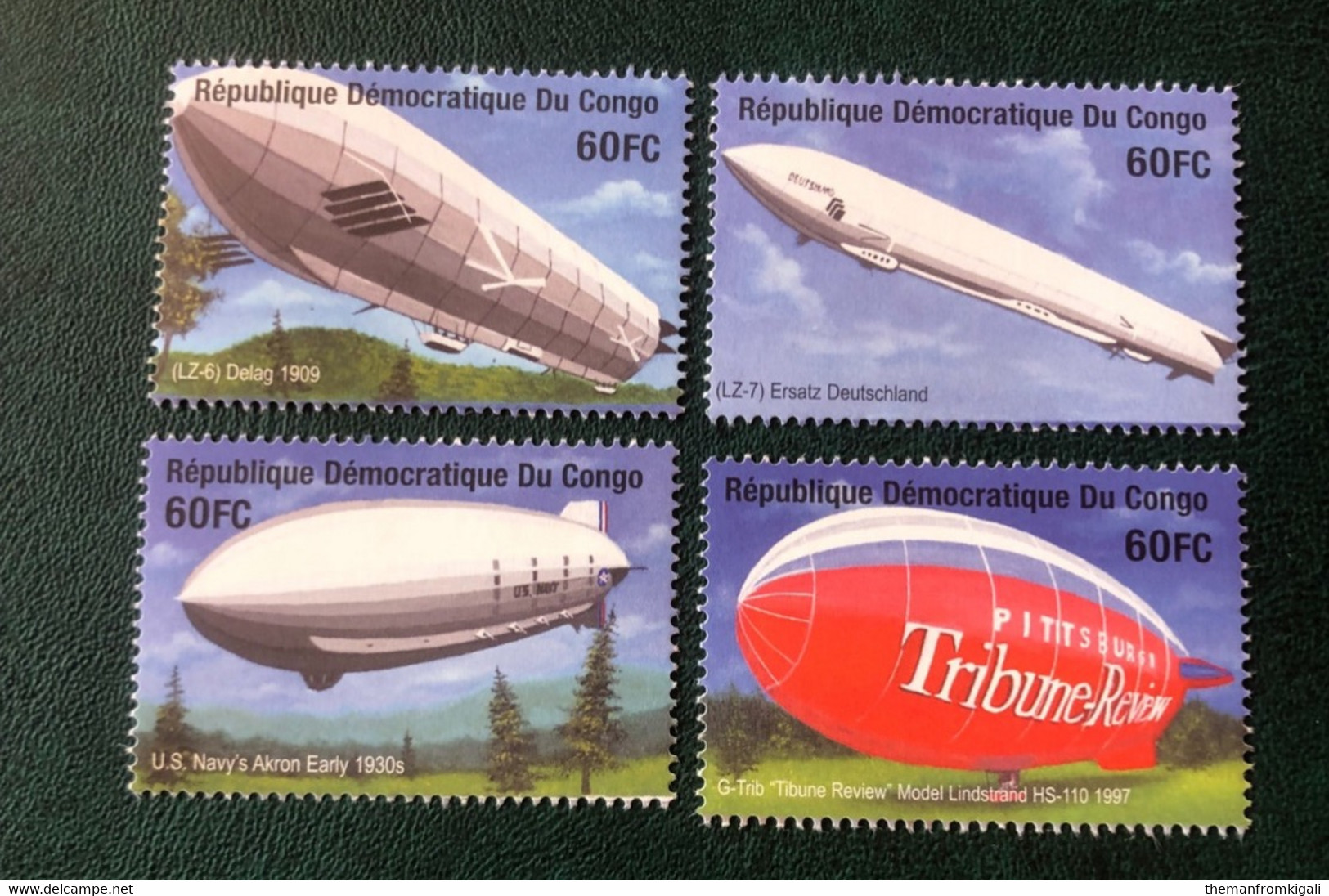 Congo DRC 2001 - The 100th Anniversary Of The First Passage Of A Zeppelin Airship (2000). - Other & Unclassified