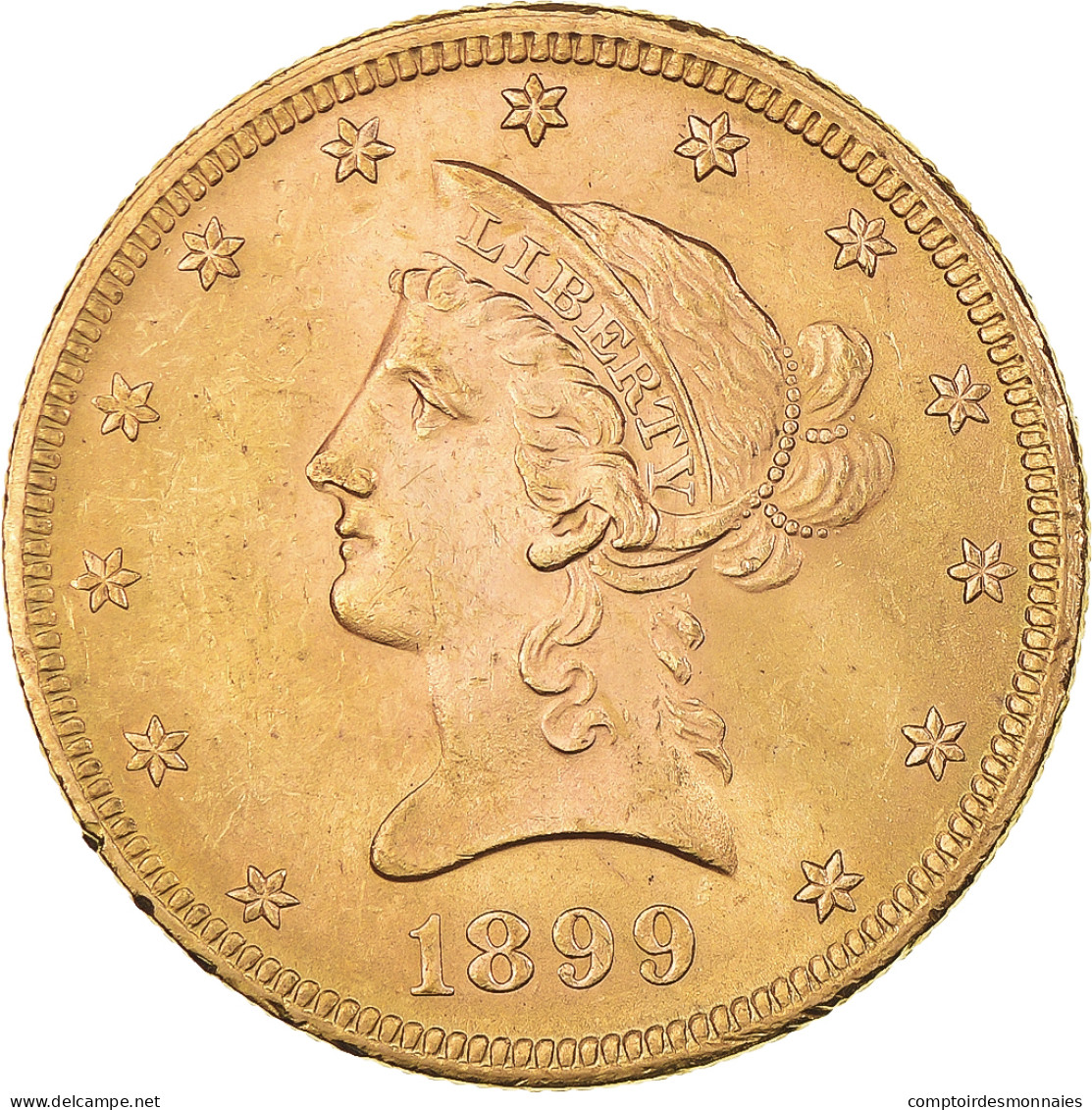 Monnaie, États-Unis, Coronet Head, $10, Eagle, 1899, U.S. Mint, Philadelphie - 10$ - Eagle - 1866-1907: Coronet Head