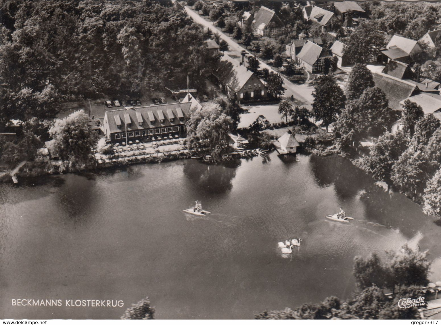 C1735) BECKMANNS KLOSTERKRUG - Hotel - Neukloster Buxtehude Mit Unterschrift 5.6.1960  - LUFTBILD !! - Buxtehude