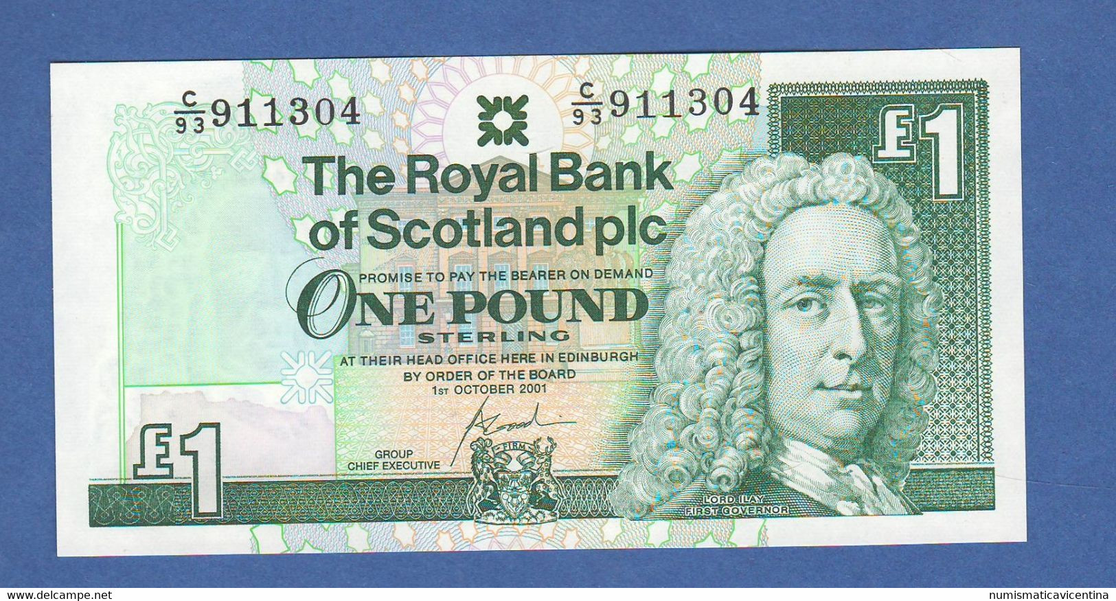 Scotland 1 Pound 2001 Scozia 1 Sterlina Lord Ilay Royal Bank Scotland - 1 Pound