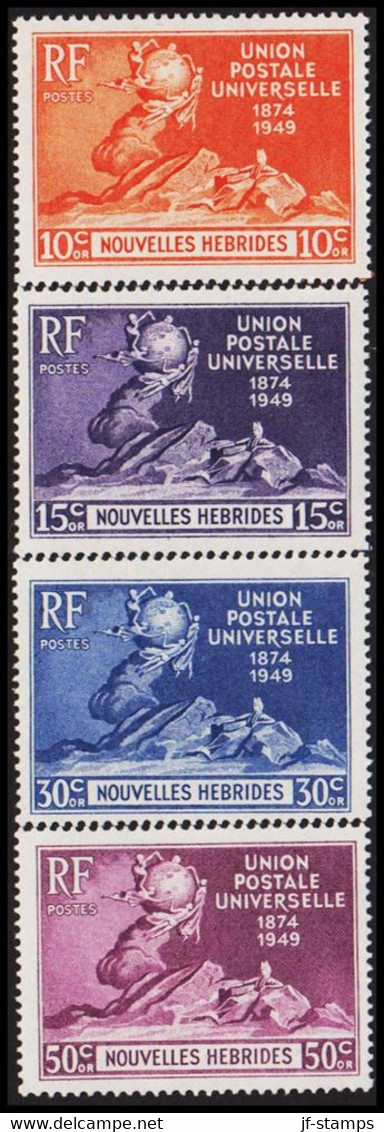 1949. Nouvelles Hebrides.  French Issue.  UPU Complete Set With 4 Stamps. Never Hinged.  (Michel 137-140) - JF527089 - Ungebraucht