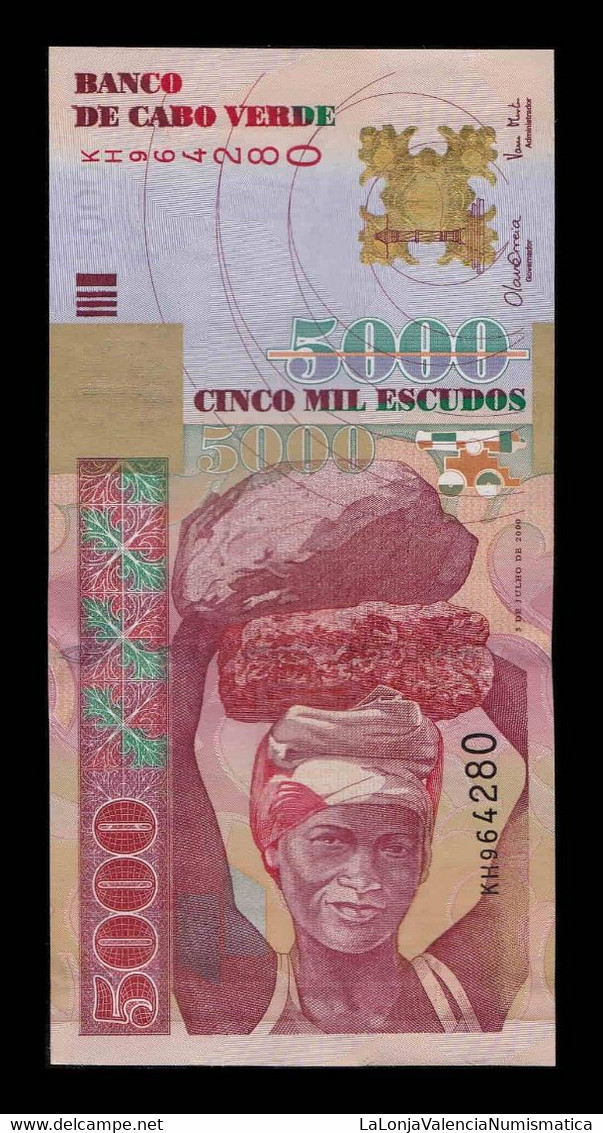 Cabo Cape Verde 5000 Escudos 2000 Pick 67 SC UNC - Cape Verde