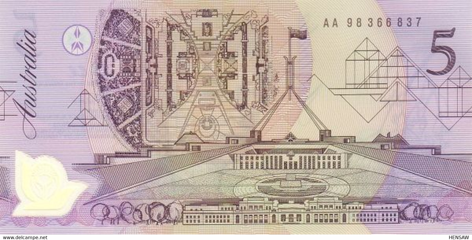 AUSTRALIA 5 DOLLARS P 50a 1992 UNC SC NUEVO - Other & Unclassified