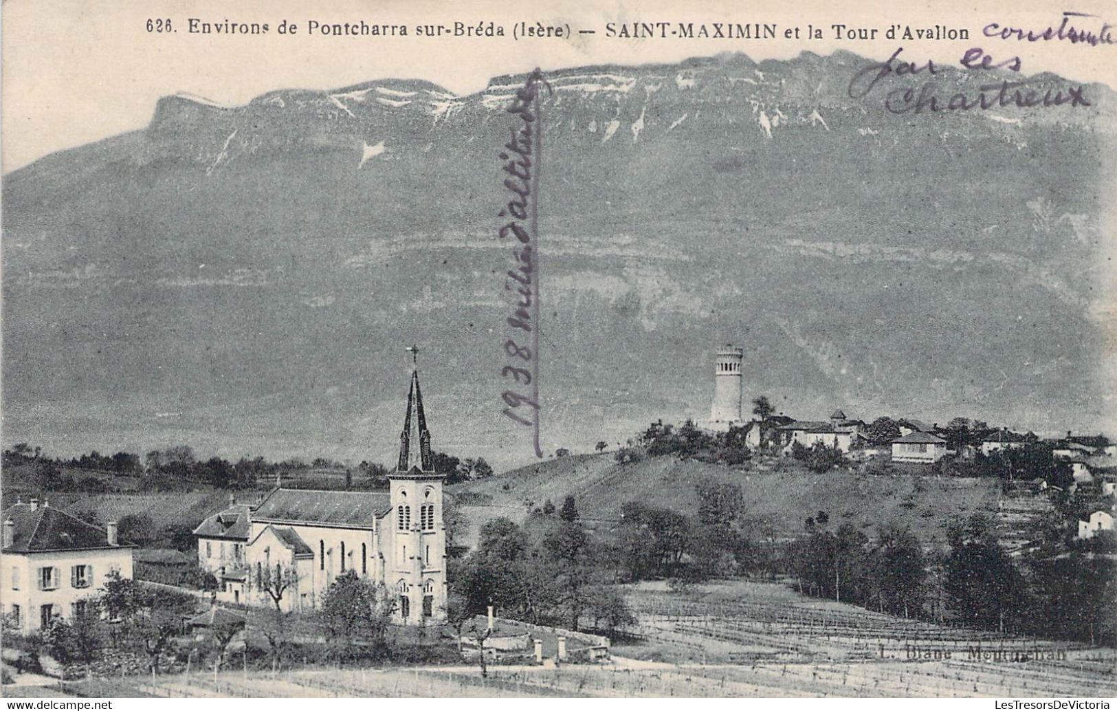 CPA France - Isère - Environs De Pontcharra Sur Bréda - Saint Maximin Et La Tour D Avallon - Paysage - Eglise - Pontcharra