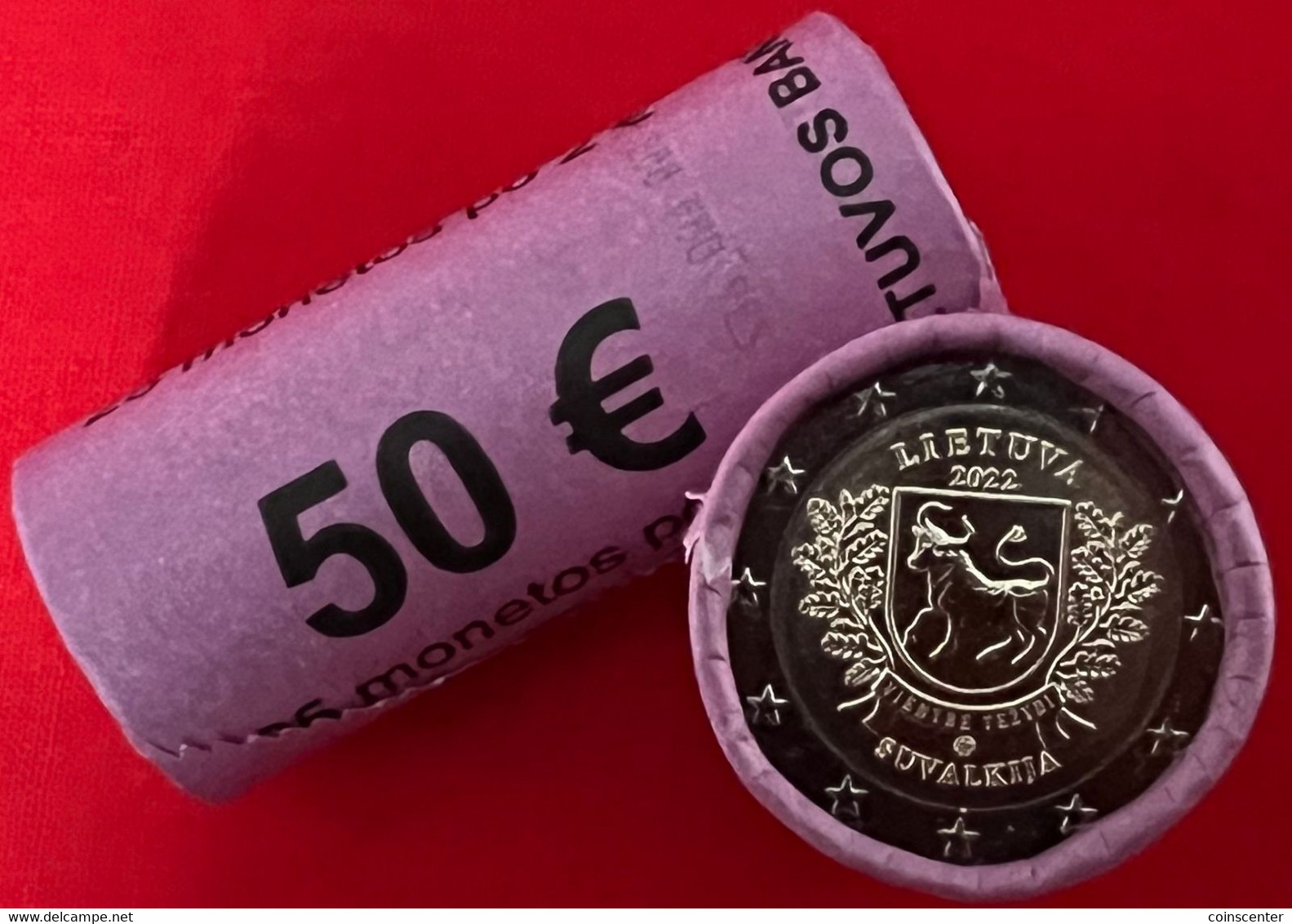 WHOLESALE (1 Roll = 25 Coins): Lithuania 2 Euro 2022 "Region Suvalkija" UNC - Litouwen