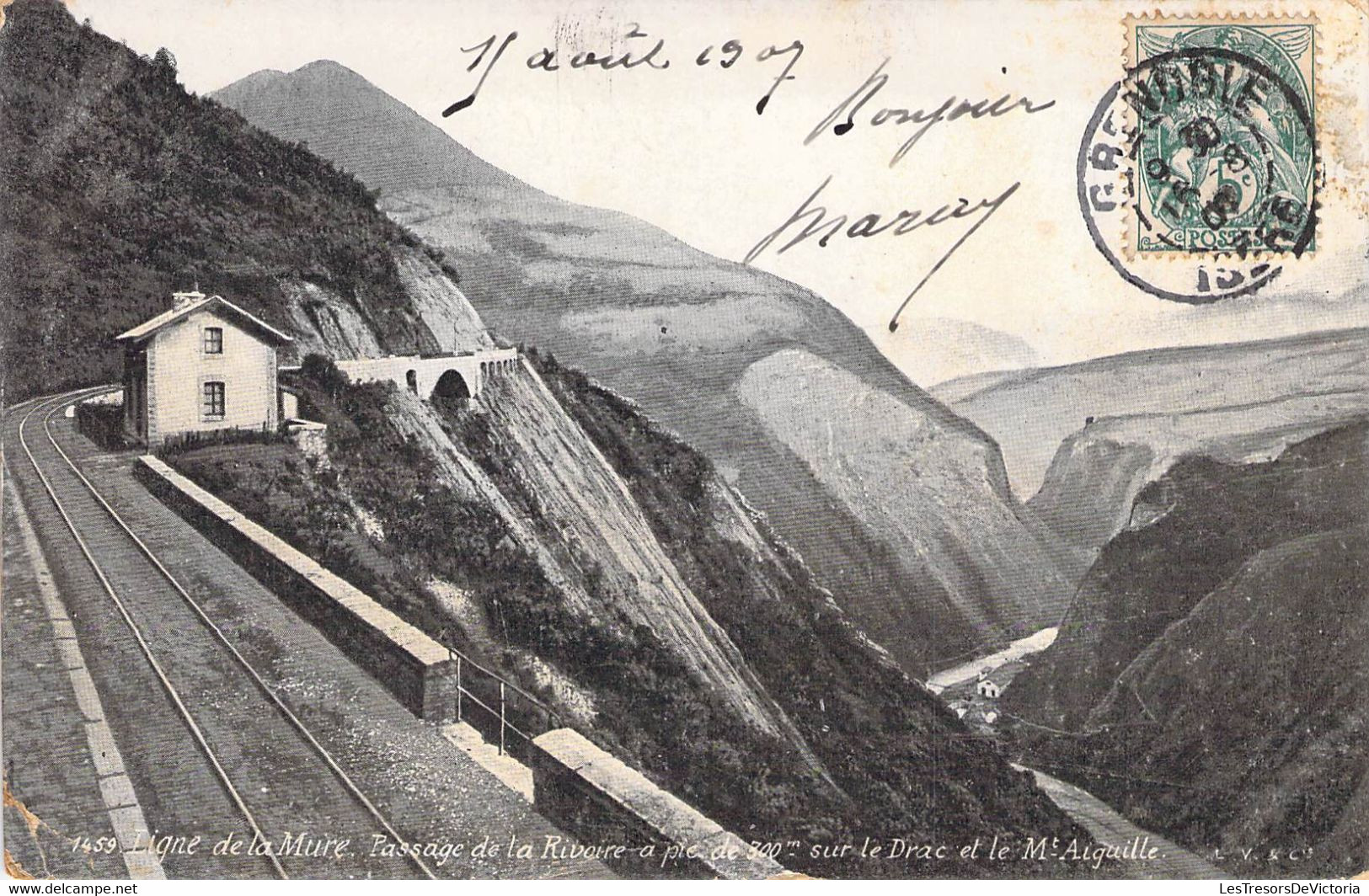 CPA France - Isère - Ligne De La Mure - Passage De La Rivoire - Sur Le Drac Et Le Mt Aiguille - Oblitérée Grenoble 1907 - Andere & Zonder Classificatie