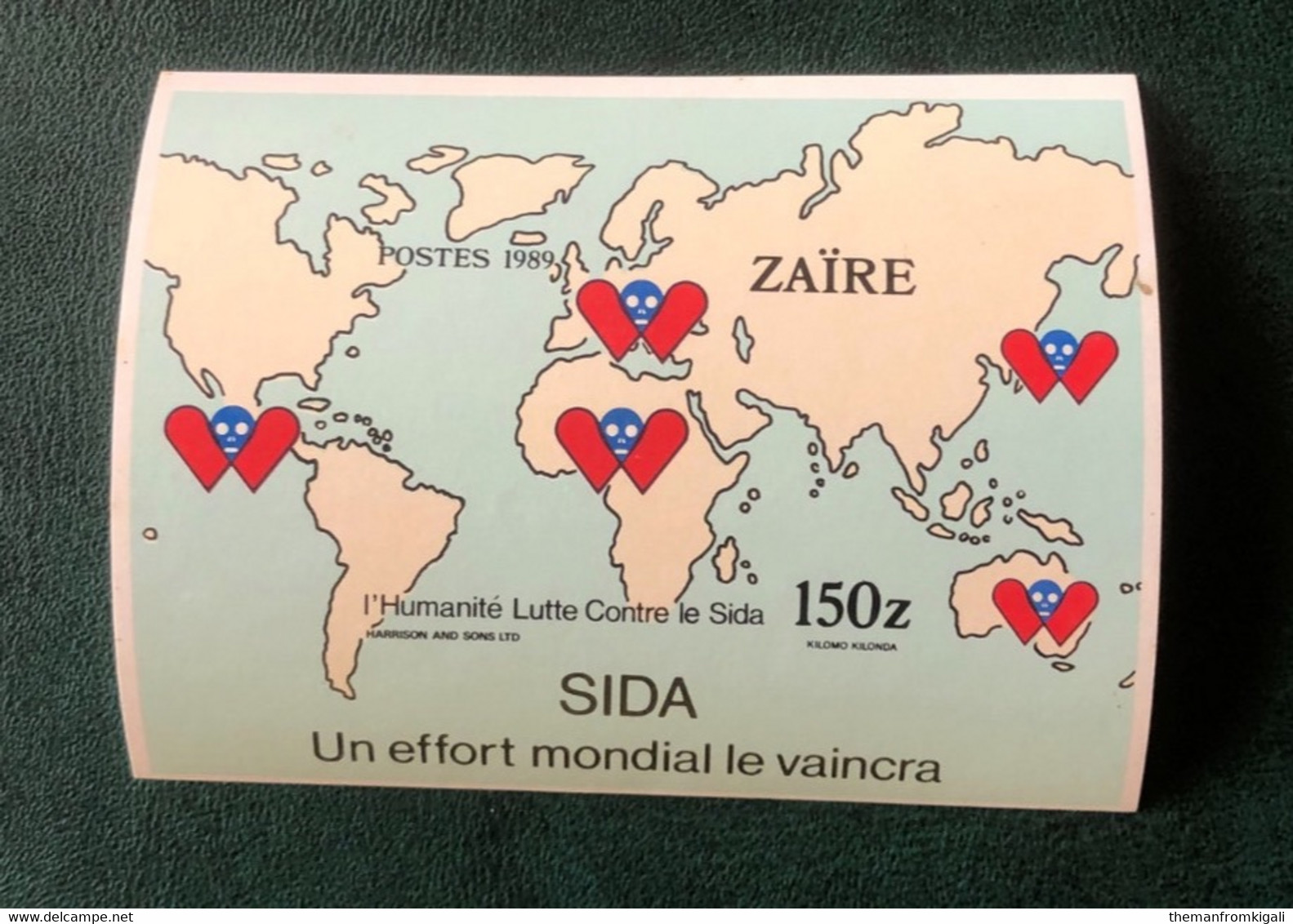 Congo DRC/Zaire 1990 - Anti-AIDS Campaign - Unused Stamps