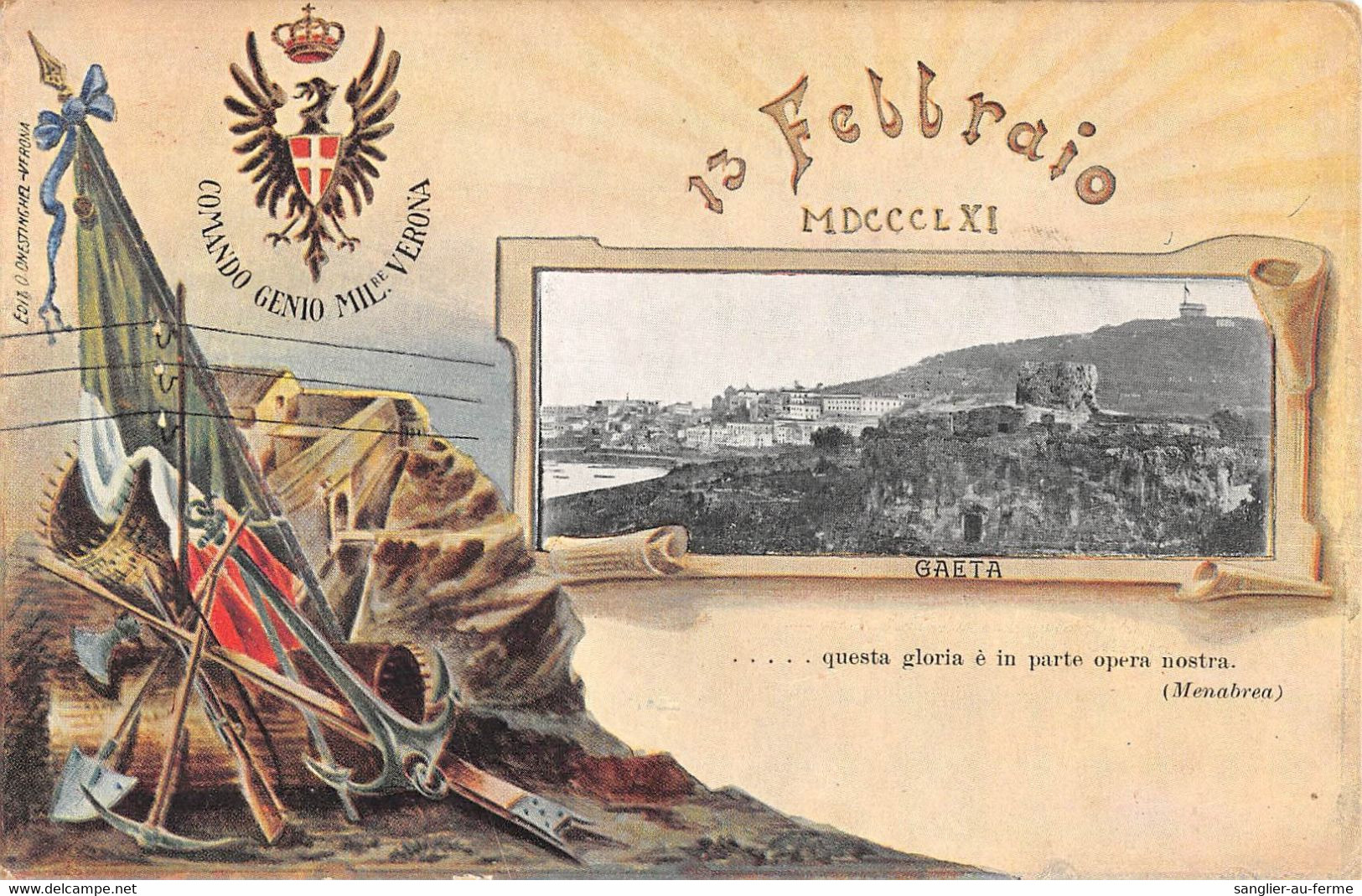 CPA GUERRE / ITALIE / ILLUSTRATEUR / GAETA COMANDO GENIO MILITARE VERONA - Guerra 1914-18