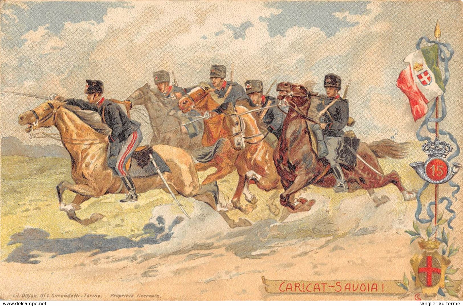CPA GUERRE / ITALIE / ILLUSTRATEUR / CAVALLEGGERI DI LODI 15 SAVOIA - Guerra 1914-18