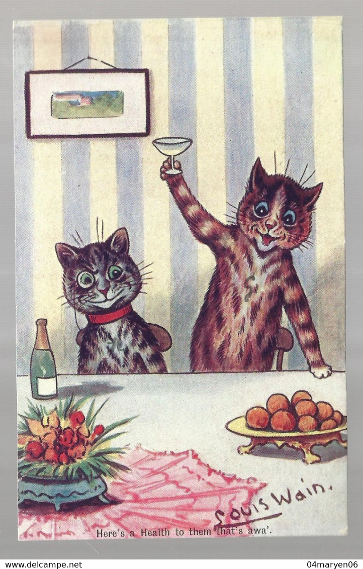 ***  1  X  LOUIS  WAIN  ***   -  HERE'S A HEALTH TO THEM........  -  ZIE / VOIR / SEE SCAN'S - Wain, Louis