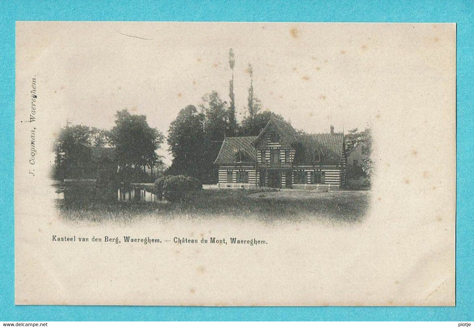 * Waregem - Waereghem (West Vlaanderen) * (J. Coopman) Kasteel Van Den Berg, Chateau Du Mont, Unique, TOP - Waregem