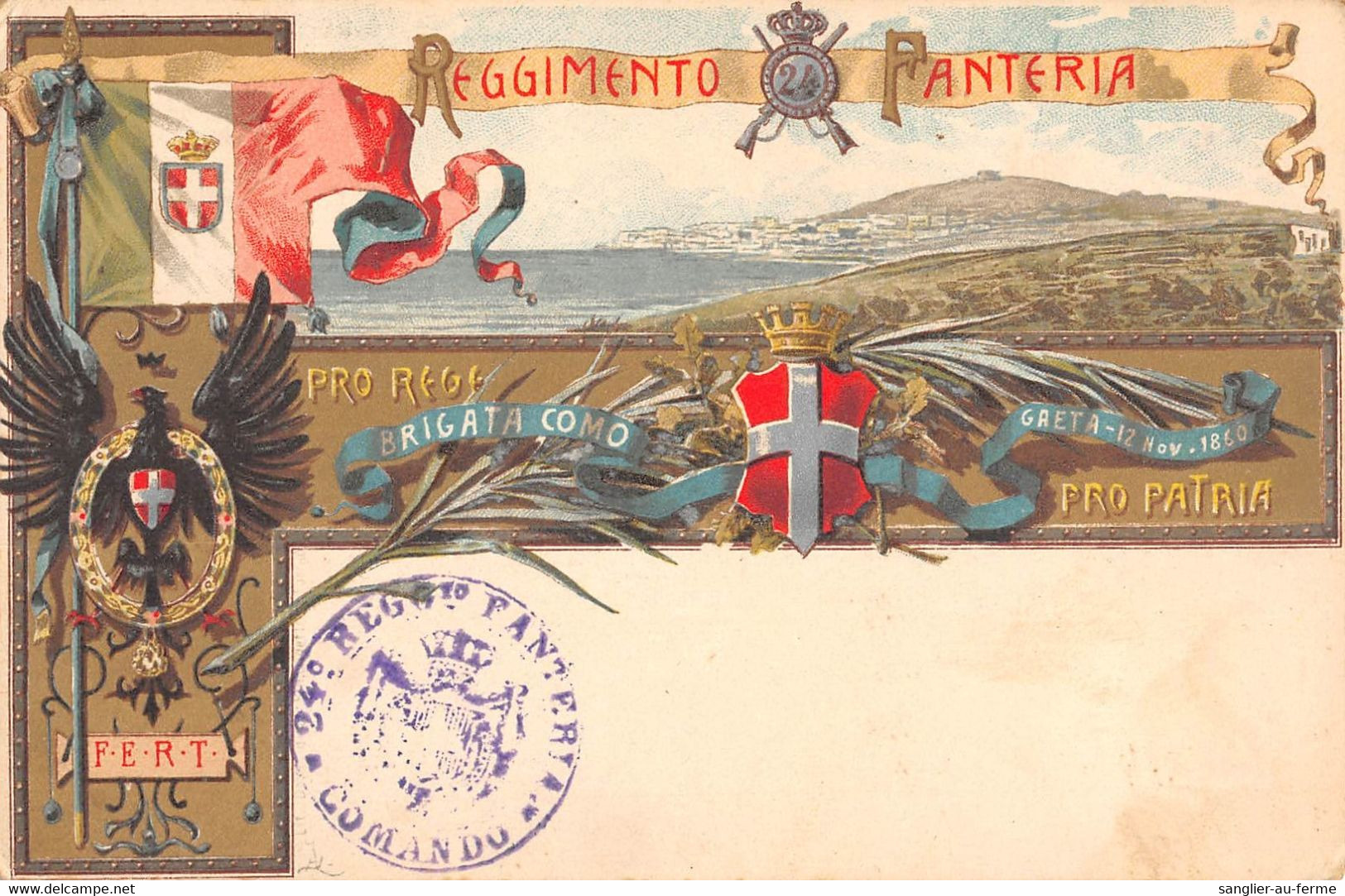 CPA GUERRE / ITALIE / ILLUSTRATEUR / 24e REGGIMENTO FANTERIA BRIGATA COMO - Guerre 1914-18