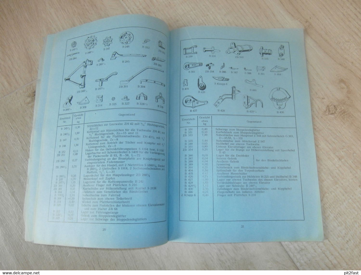 Krupp Bindemäher 1929 , 3x Ersatzteilkatalog und Anweisung , Katalog , Erntemaschinen , Ernte , Mähbinder !!!