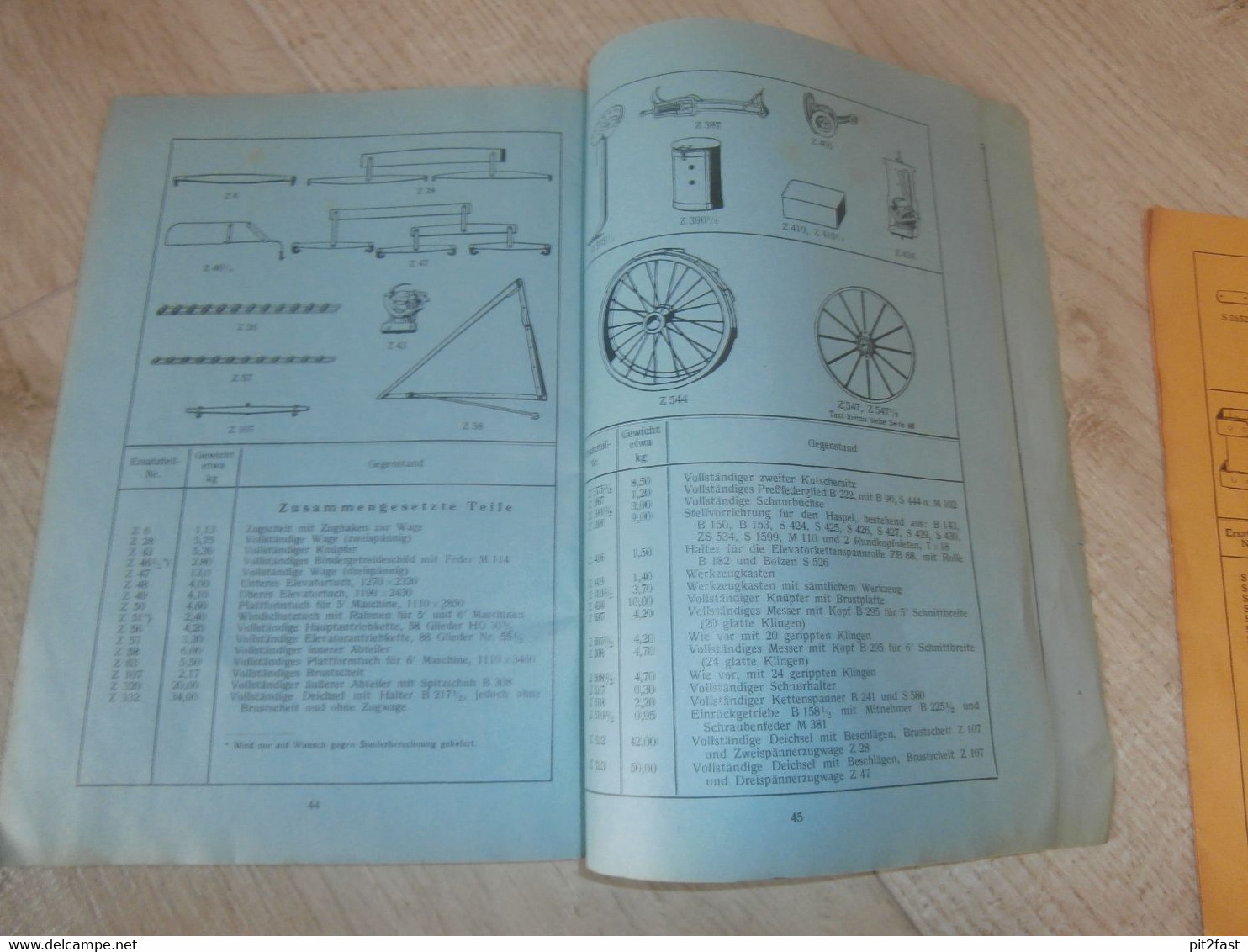 Krupp Bindemäher 1929 , 3x Ersatzteilkatalog und Anweisung , Katalog , Erntemaschinen , Ernte , Mähbinder !!!