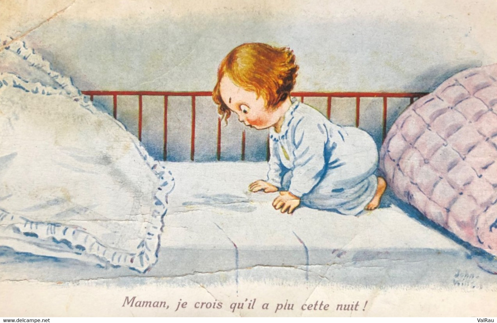 "Maman, Je Crois Qu'il A Plu Cette Nuit !" - CPA Illustration Couleur John Wills - Wills, John