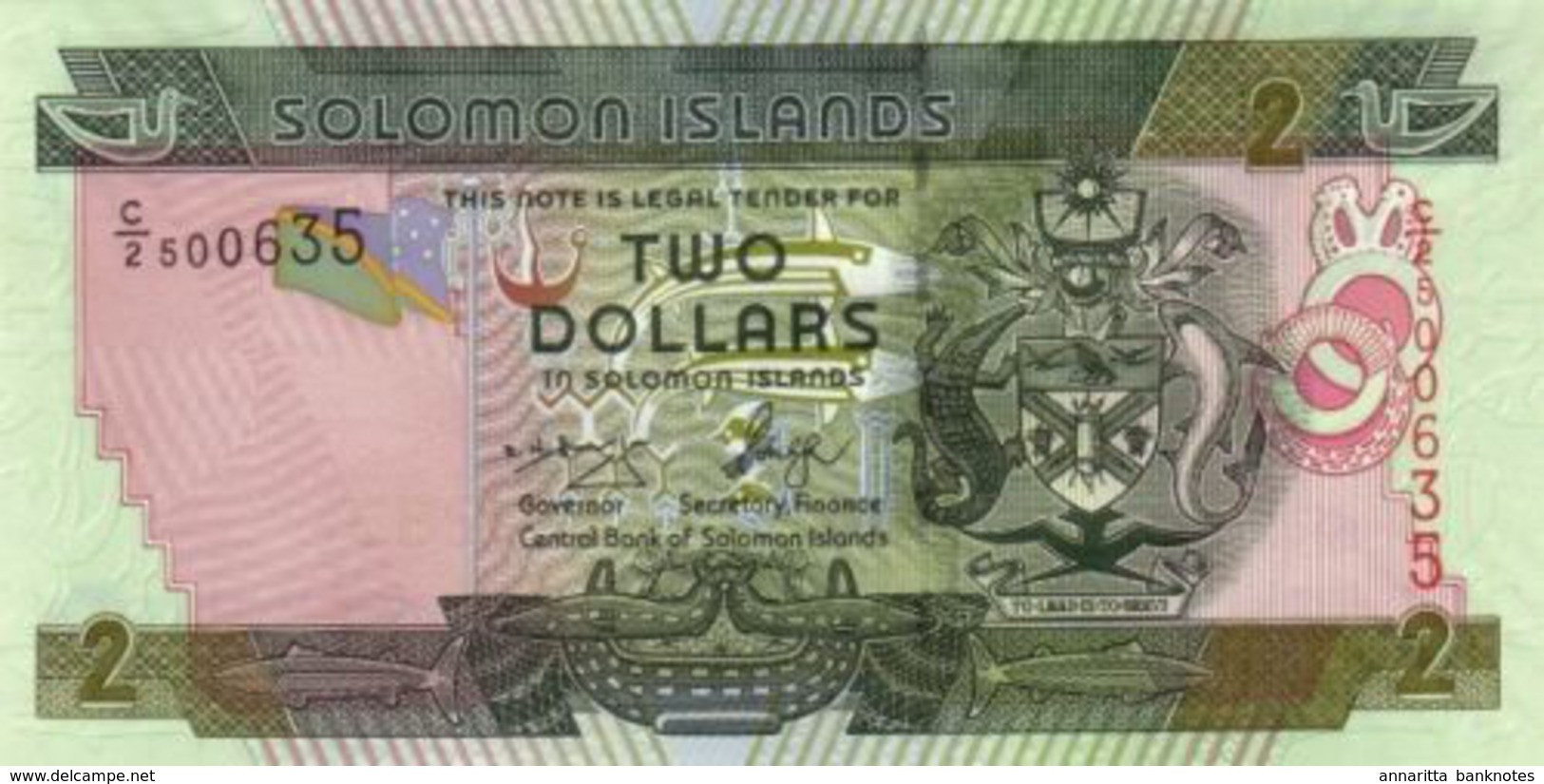 Solomon Islands 2 Dollars ND (2006), UNC, P-25a, SB215a - Salomonseilanden