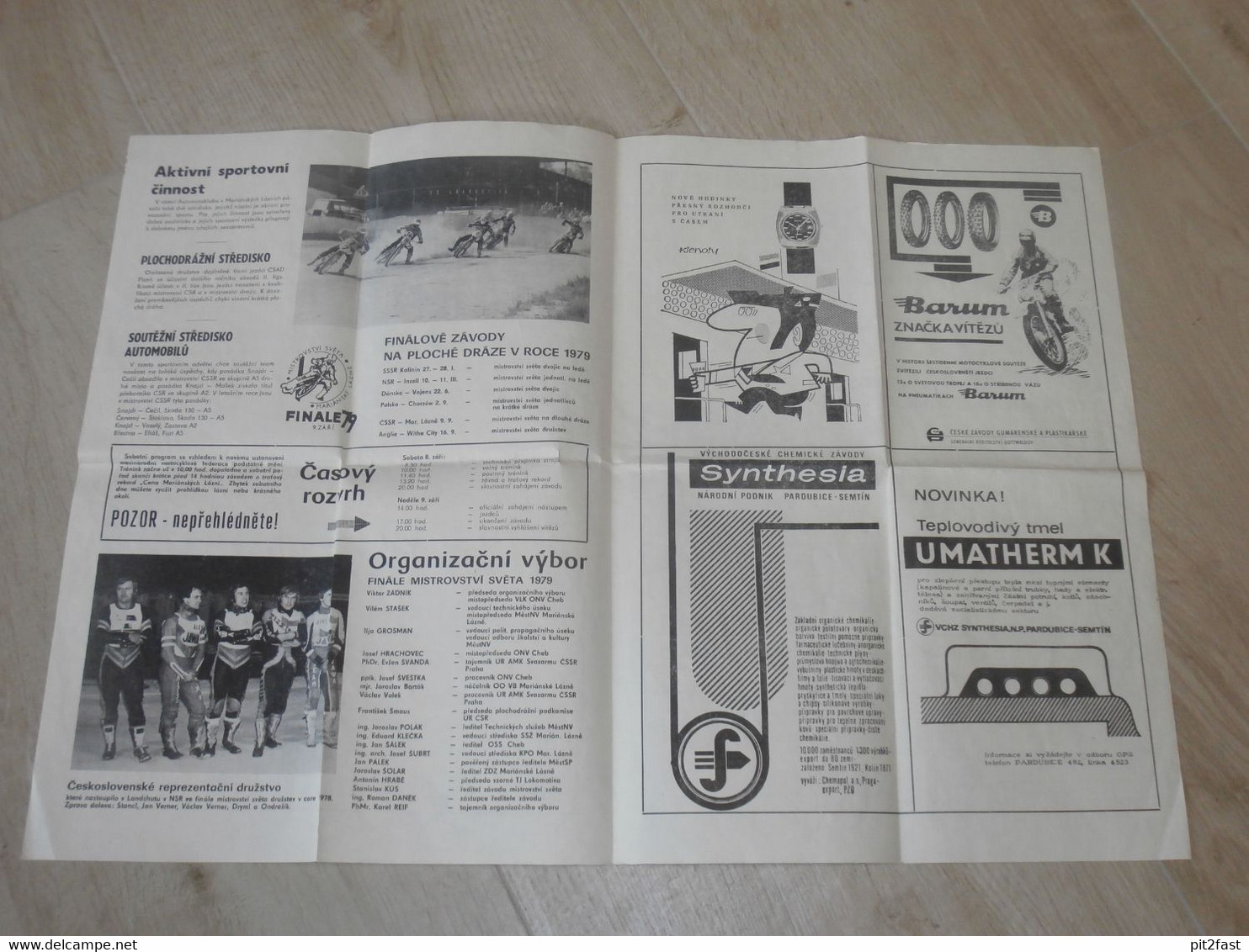 Marienbad 9.9.1979 , Weltmeisterschaft Finale , Langbahn , Sandbahn , Speedway , Zeitung !!! - Motos