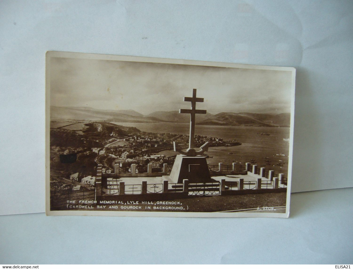 THE FRENCH MEMORIAL LYLE HILL GREENOCK  ROYAUME UNI  ECOSSE RENFREWSHIRE CPA POST CARD - Renfrewshire