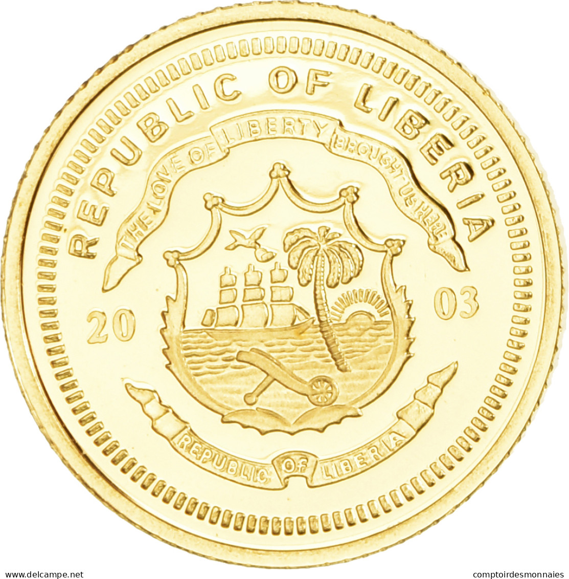 Monnaie, Libéria, Panda, 25 Dollars, 2003, American Mint, Proof, FDC, Or - Liberia