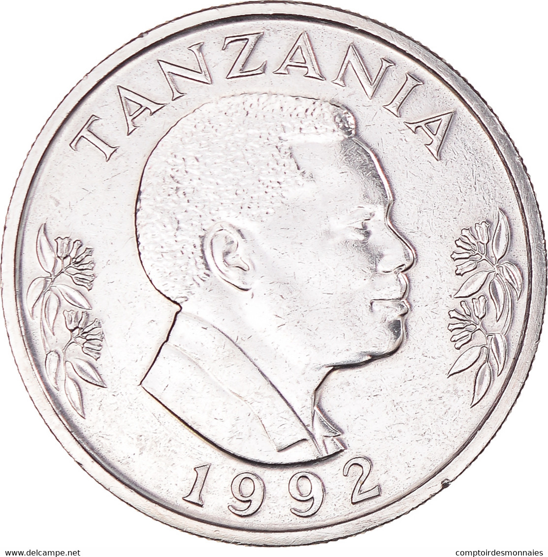Monnaie, Tanzanie, Shilingi, 1992, British Royal Mint, TTB+, Nickel Clad Steel - Tanzanía