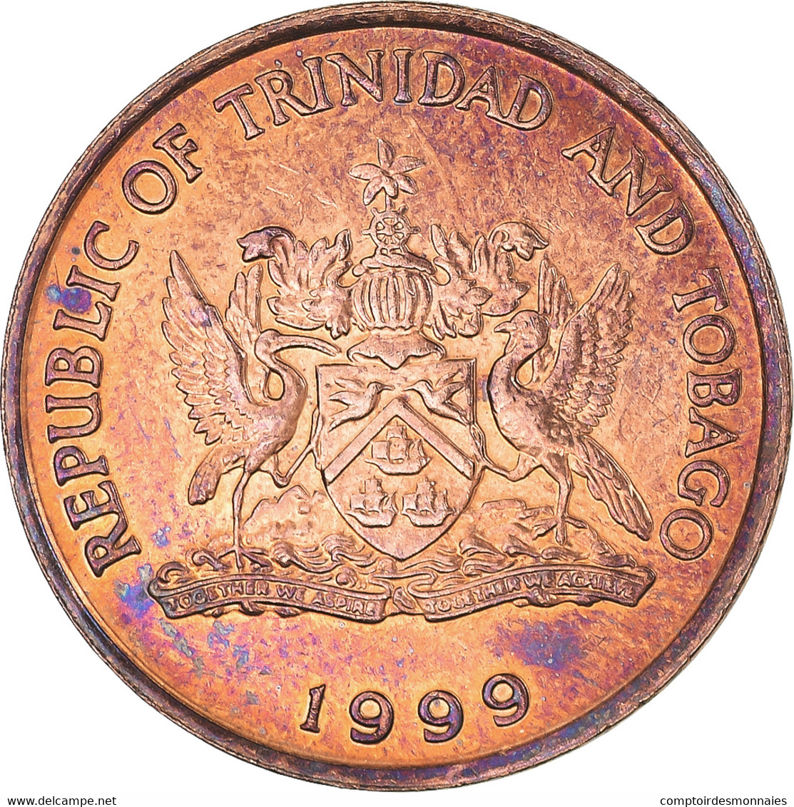 Monnaie, Trinité-et-Tobago, 5 Cents, 1999, TTB+, Bronze, KM:30 - Trinité & Tobago