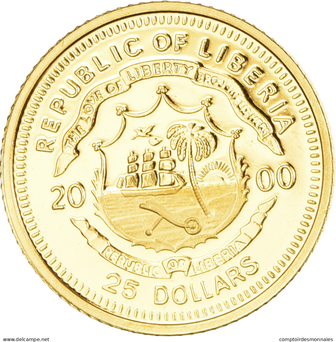 Monnaie, Libéria, Mikhaïl Gorbatchev, 25 Dollars, 2000, American Mint, Proof - Liberia