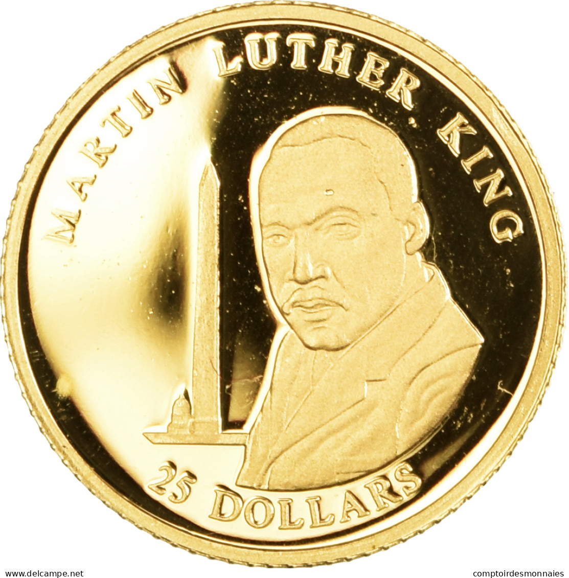 Monnaie, Libéria, Martin Luther King, 25 Dollars, 2001, American Mint, Proof - Liberia