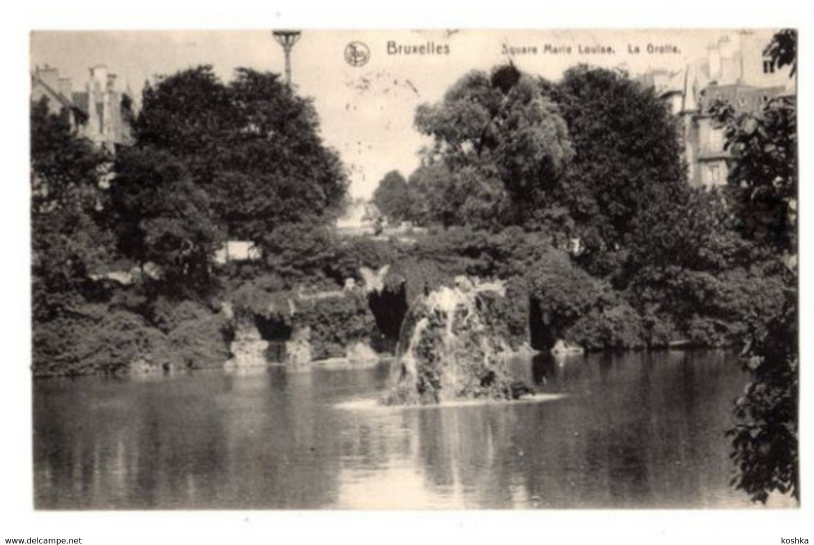 BRUSSEL - Bruxelles - Square Marie Louise - La Grotte - Verzonden Envoyée 1914 - édit  Nels Serie 1 No 248 - Forêts, Parcs, Jardins
