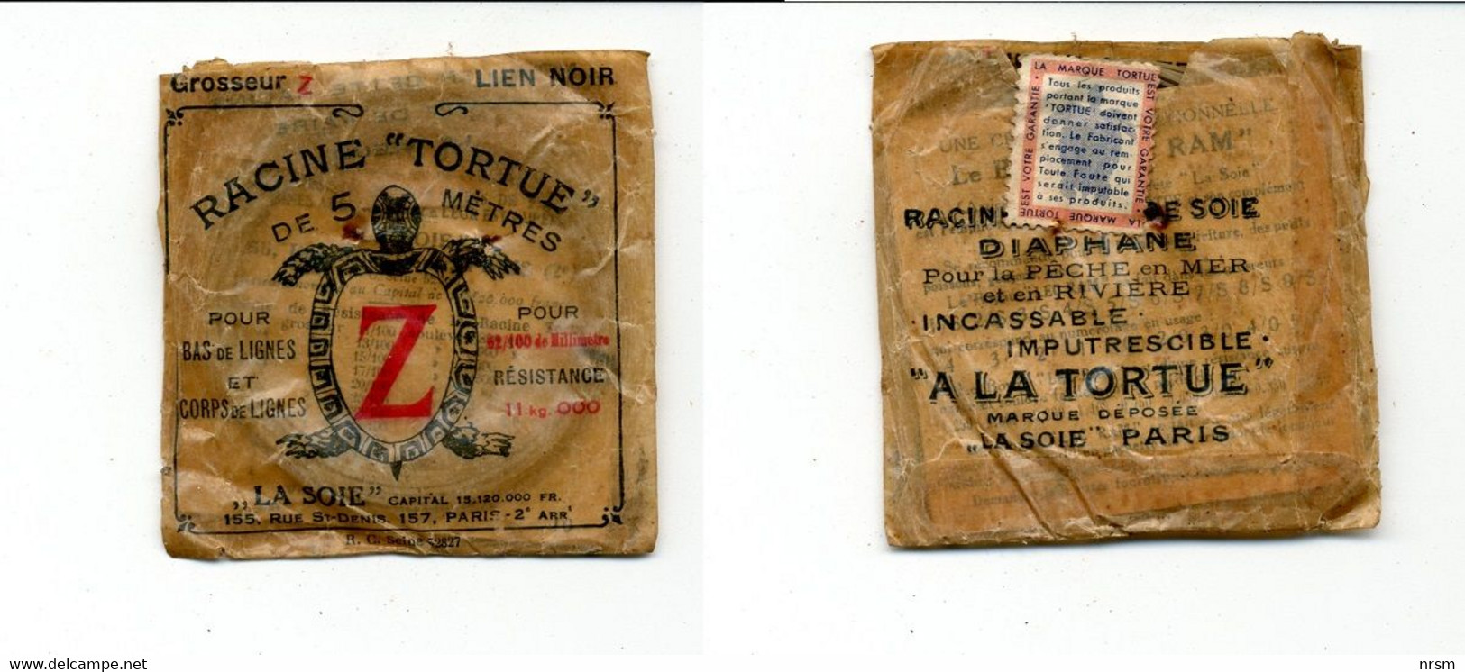 Matériel De Pêche / Collection Thème Pêche / Ancien Sachet De Bas De Ligne "Z" De Marque : TORTUE - Pesca