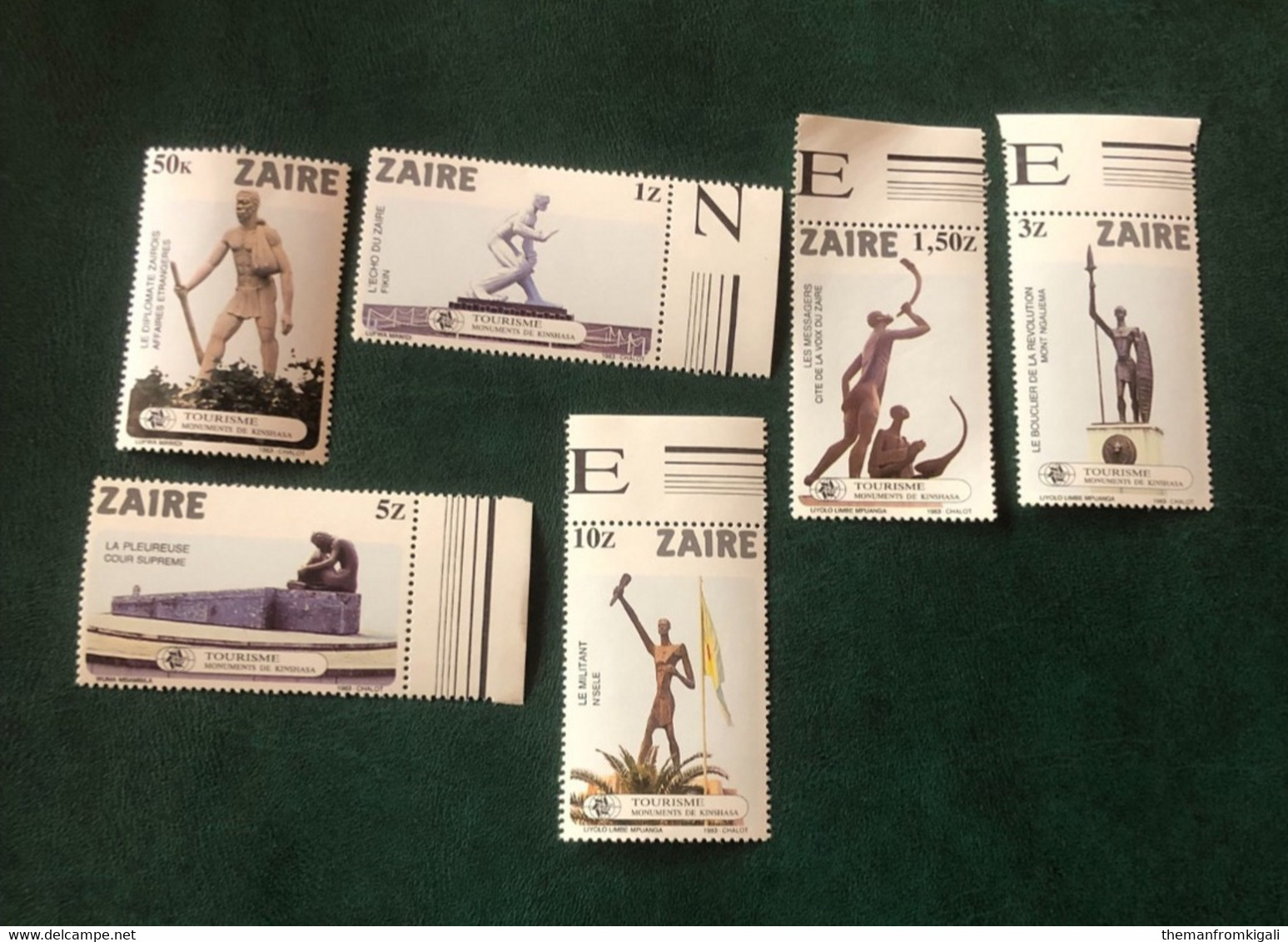 Congo DRC/Zaire 1982 - Kinshasa Monuments - Unused Stamps