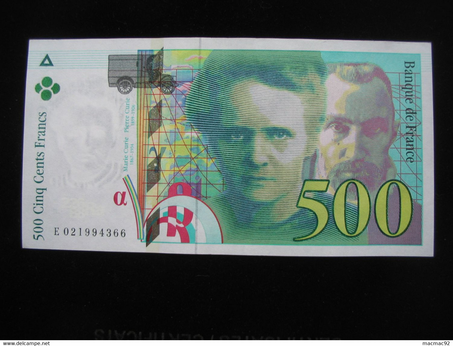 500 Francs  - Pierre Et Marie CURIE 1994   **** EN ACHAT IMMEDIAT **** - 500 F 1994-2000 ''Pierre En Marie Curie''