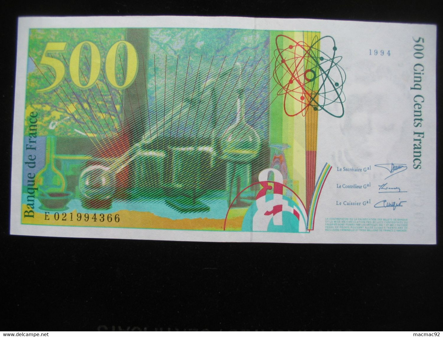 500 Francs  - Pierre Et Marie CURIE 1994   **** EN ACHAT IMMEDIAT **** - 500 F 1994-2000 ''Pierre Et Marie Curie''