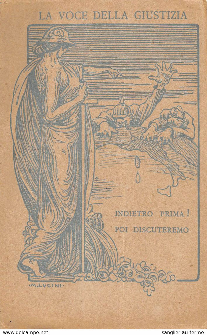 CPA GUERRE / ITALIE / ILLUSTRATEUR SIGNE LUCINI LA VOCE DELLA GIUSTIZIA - War 1914-18