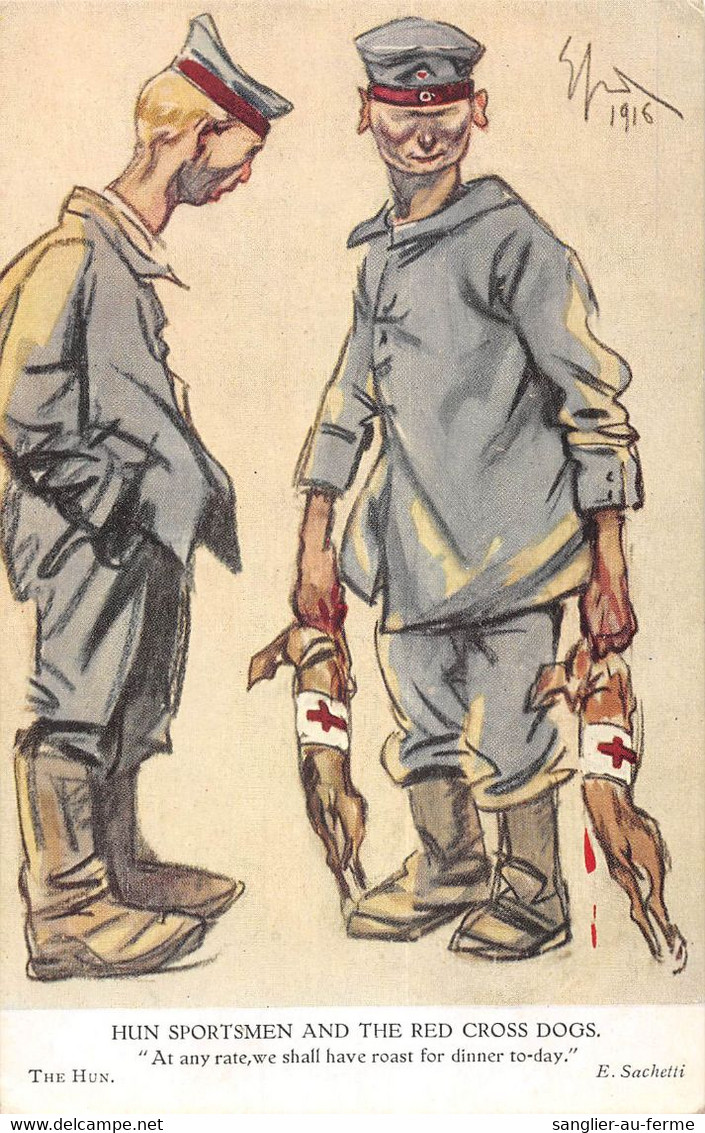 CPA GUERRE / ITALIE / ILLUSTRATEUR SIGNE ENRICO SACHETTI HUN SPORTSMEN - Guerra 1914-18