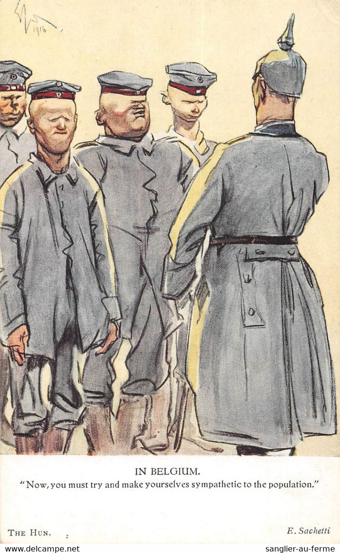 CPA GUERRE / ITALIE / ILLUSTRATEUR SIGNE ENRICO SACHETTI IN BELGIUM - Weltkrieg 1914-18