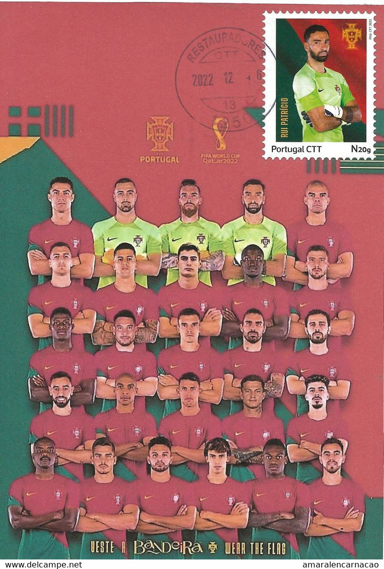 CARTE MAXIMUM- CARTOLINA MAXIMA- MAXIMUM CARD- MAXIMUM KARTE - PORTUGAL - FOOTBALL - QATAR 2022 - RUI PATRÍCÍO - 2022 – Qatar